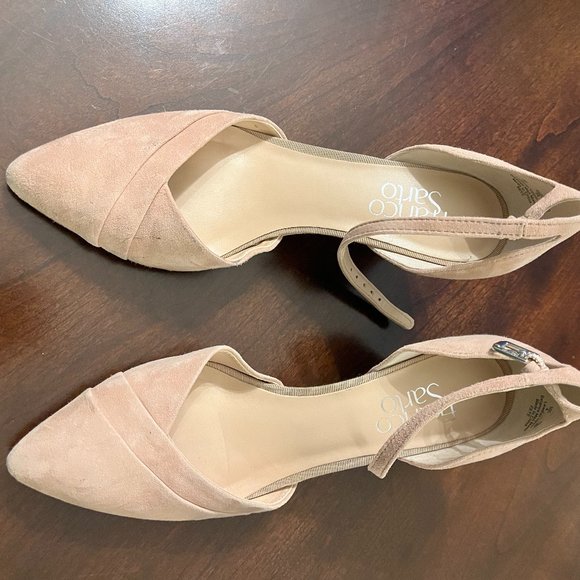 Franco Sarto Shoes - FRANCO SARTO Wedge Pump with Ankle Strap- Light Pink - 6M